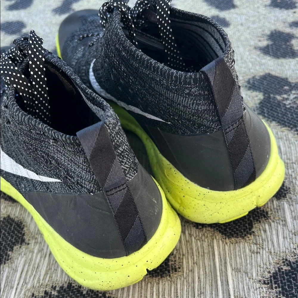 Nike Flyknit Trainer Chukka Black and Volt Sneakers